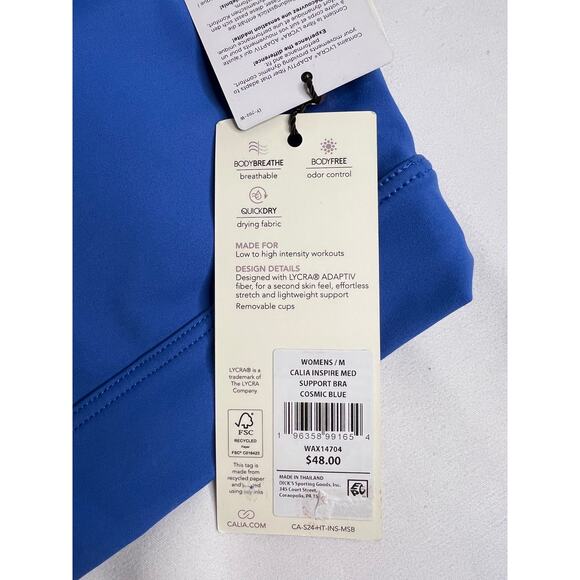 CALIA Women's Inspire Medium Support Bra Size M NWT MSRP $48 (B70088) - Picture 6 of 8